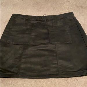 Suede mini skirt